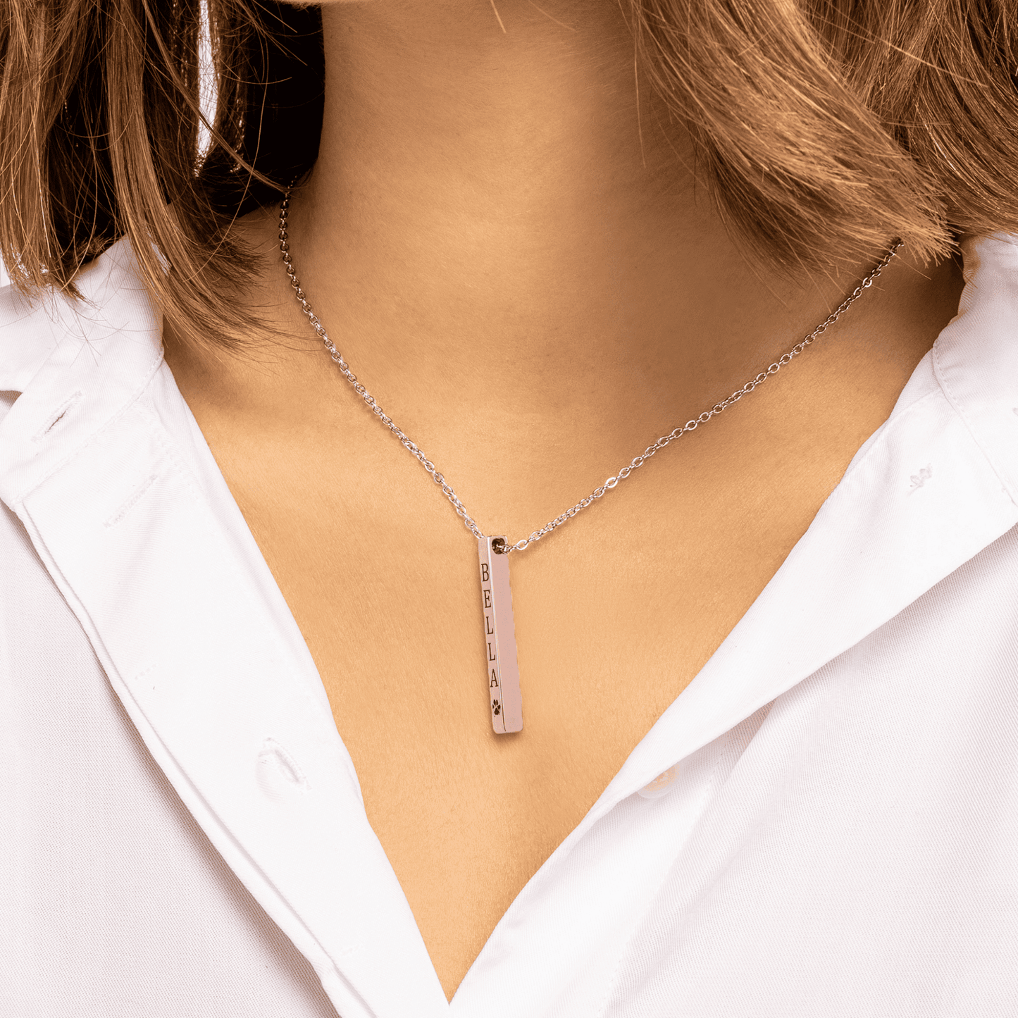 Pet Name & Paw Necklace---Great Christmas Gift!