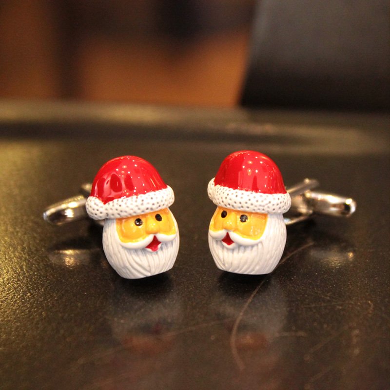 Santa Claus & Red Gloves Cufflinks