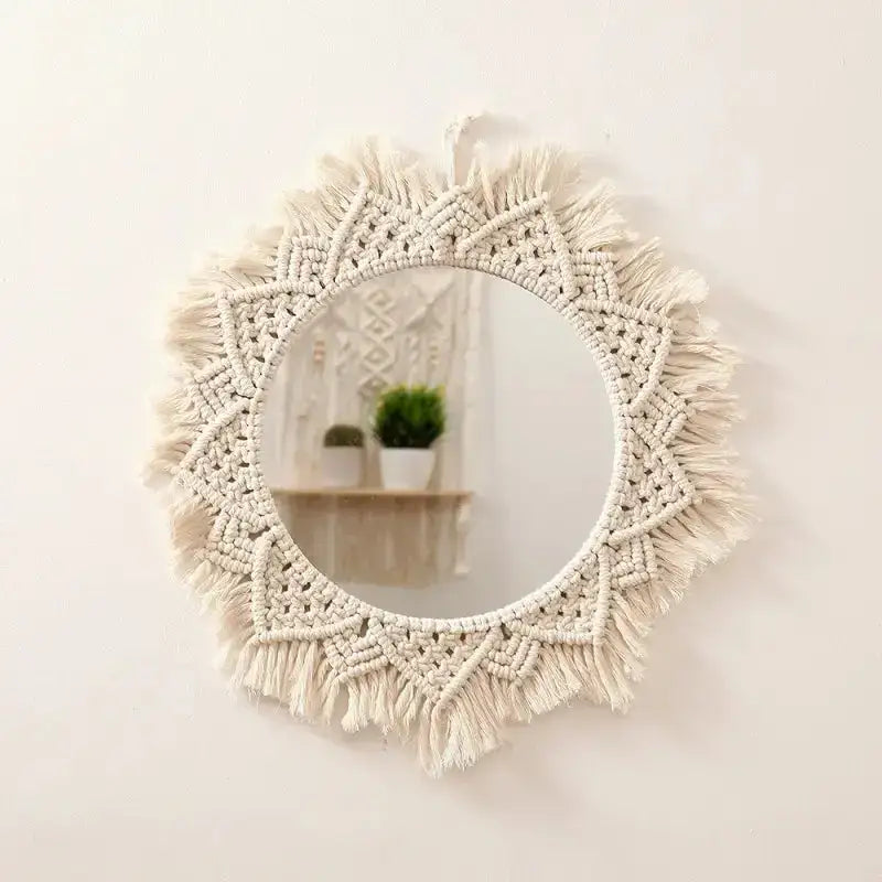 Macrame Wall Mirror Round