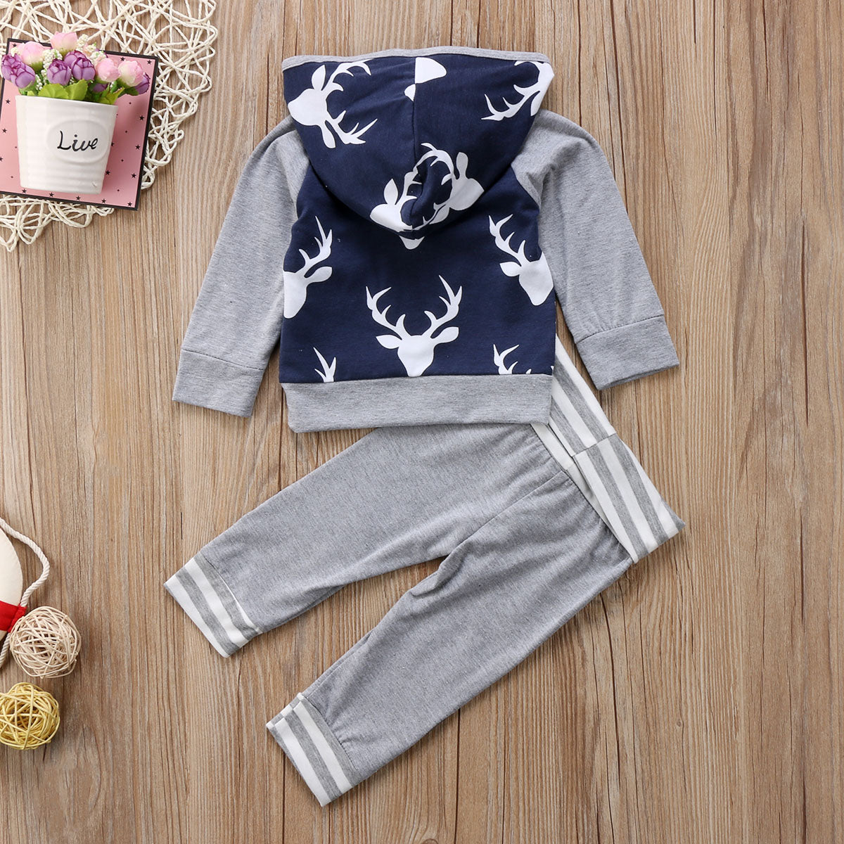 Common Deers Fall Navy Blue Newborn Baby Boys