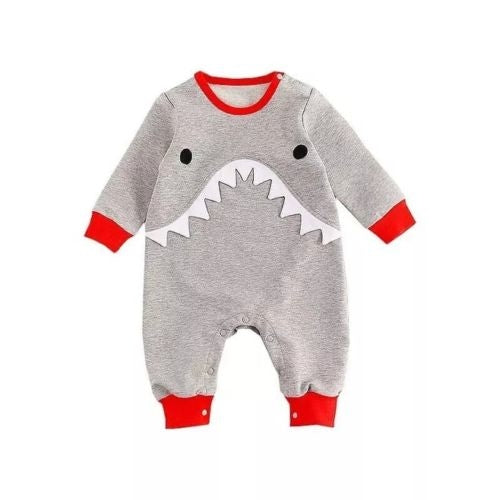 Autumn Newborn Baby Boy Shark Romper