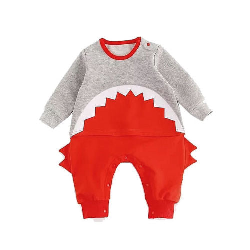Autumn Newborn Baby Boy Shark Romper
