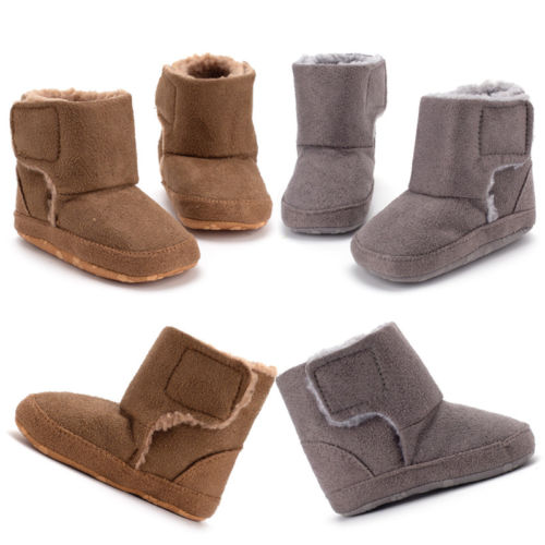 Baby Boy Girl Moccasins Snow Boots Warm