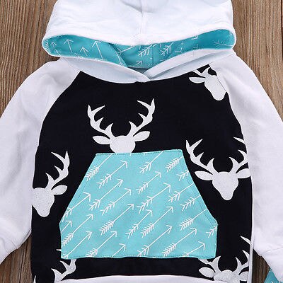 Fashion Toddler Baby Boys Tops Hoodie Pants