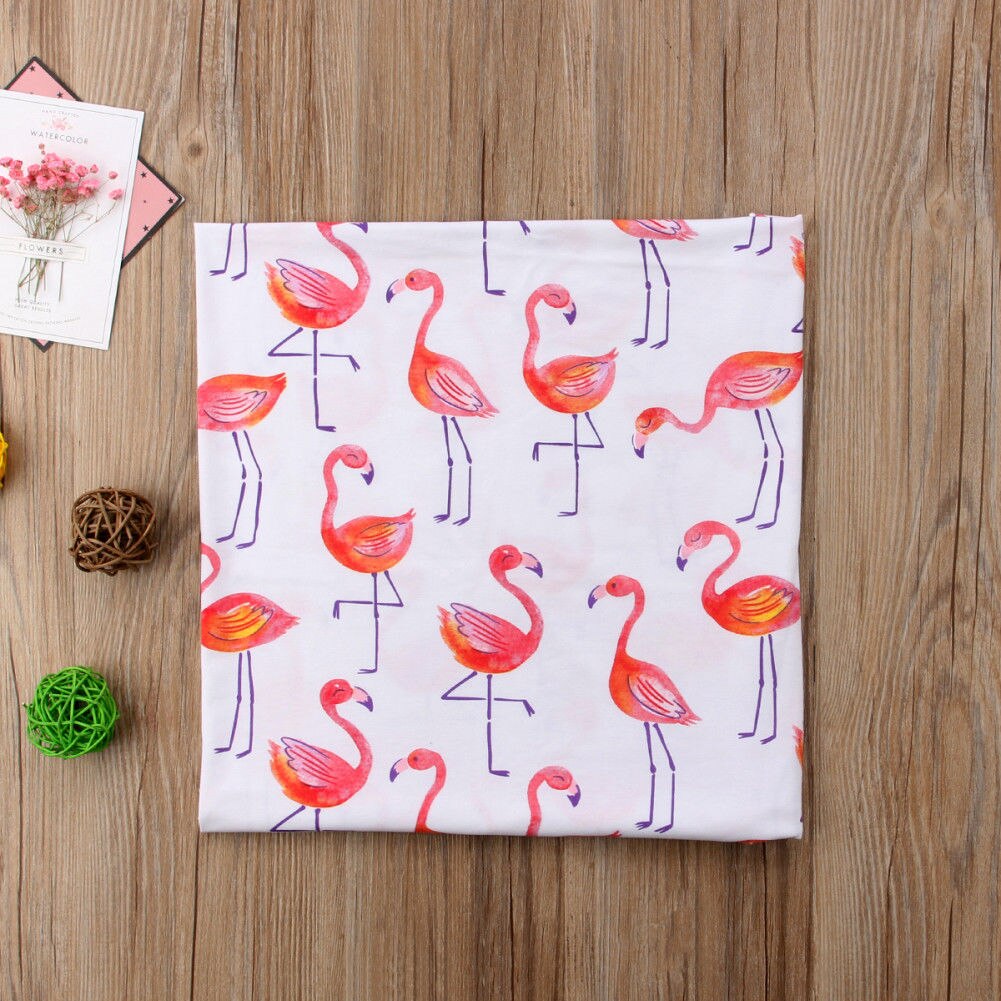 Flamingo Soft Swaddle Blanket Newborn Infant
