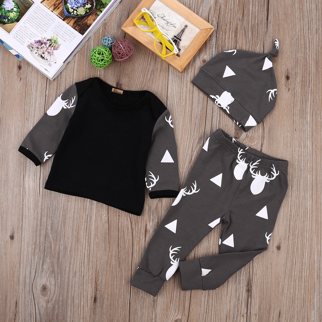 Newborn Baby Boys Clothes Deer Tops T-Shirt