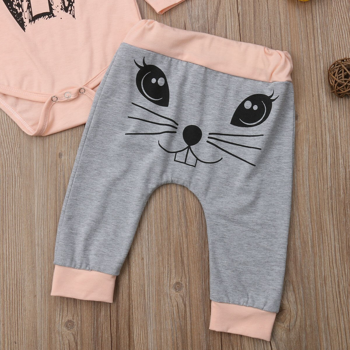 Newborn Baby Boys Girls Romper Tops+Pants