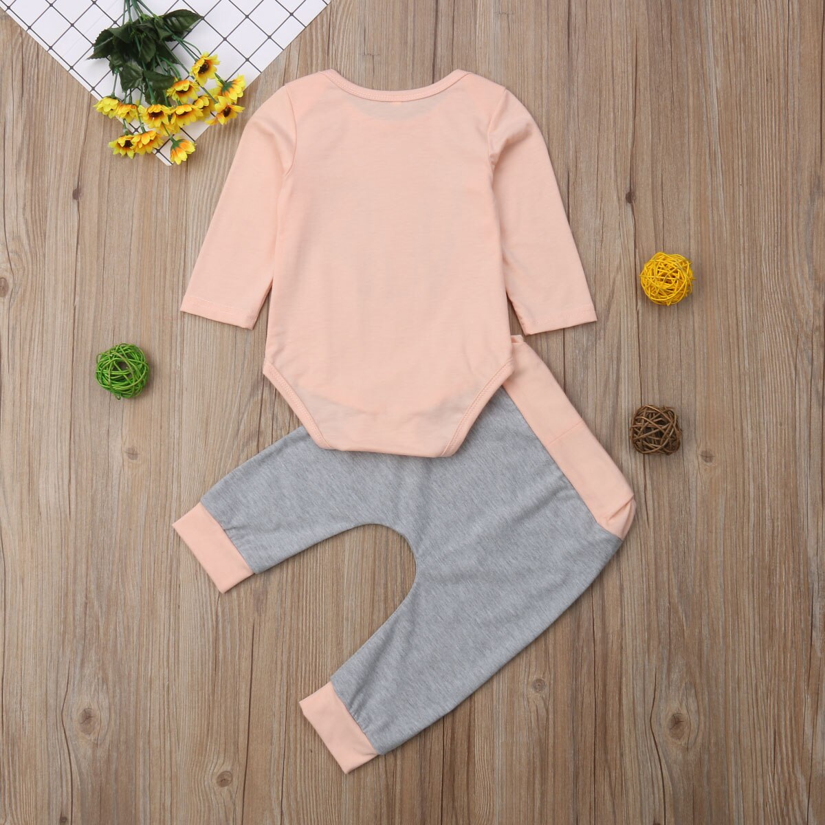Newborn Baby Boys Girls Romper Tops+Pants