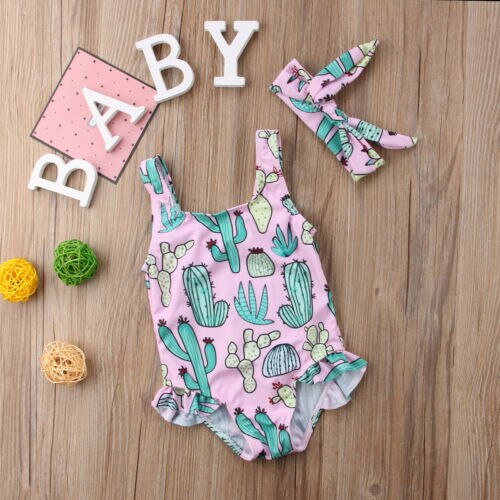 Newborn Baby Girl Swim Swimsuit Swimwear