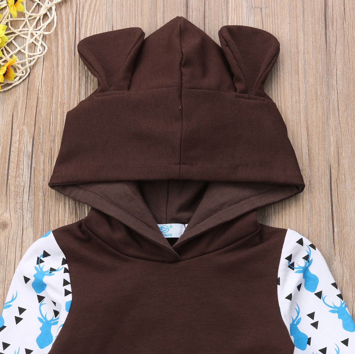 Newborn Baby Kid Boy Deer Hooded Tops+Pants