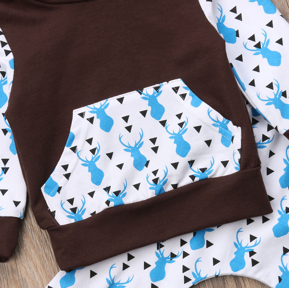 Newborn Baby Kid Boy Deer Hooded Tops+Pants