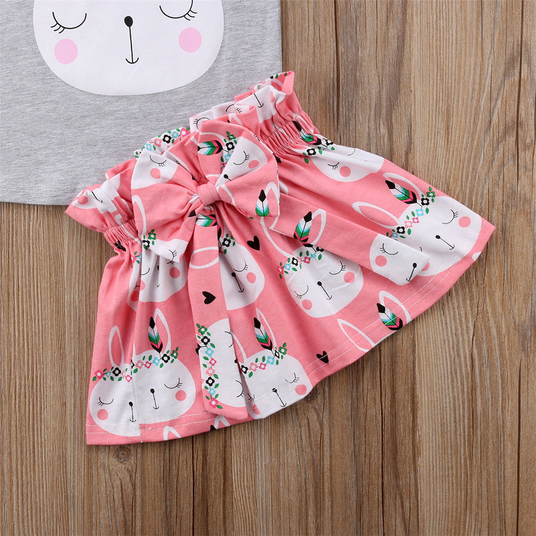 Rabbit Funny Cartoon Gray Easter 2Pcs Newborn