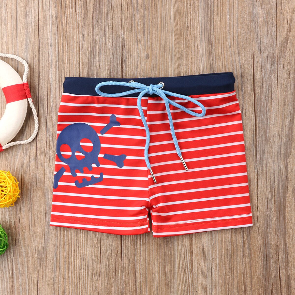 Summer Boys Swimming Trunks Shark Stripe