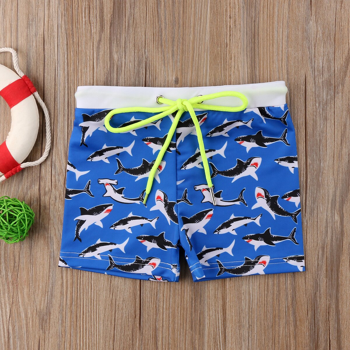 Summer Boys Swimming Trunks Shark Stripe