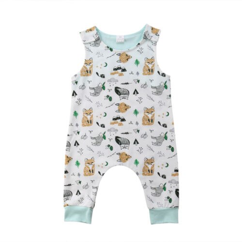 Kids Baby Boys Girl Fox Cotton Vest Romper