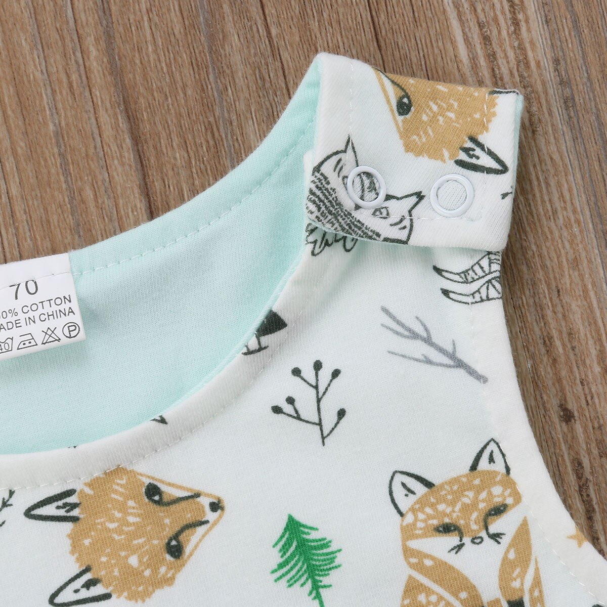Kids Baby Boys Girl Fox Cotton Vest Romper