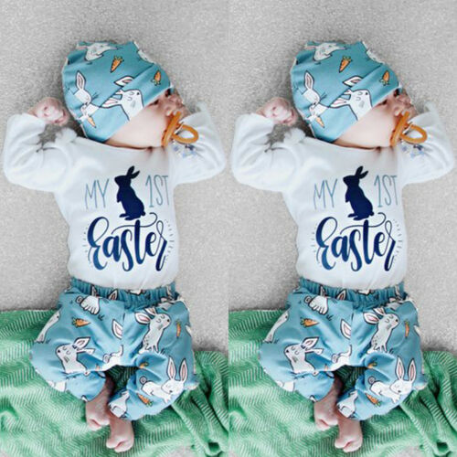 My 1St Easter Newborn Baby Boy Girl Romper