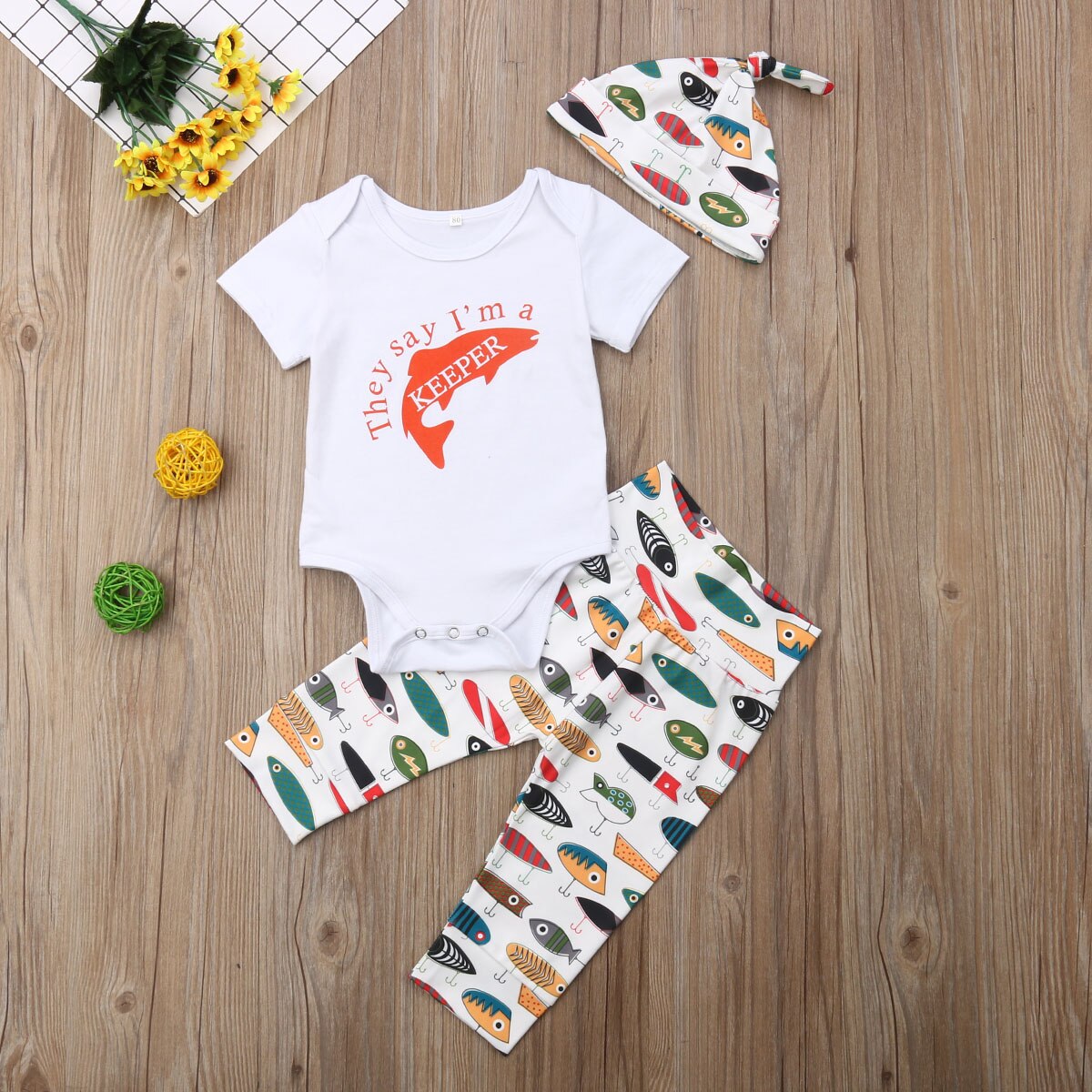 Newborn Baby Boy Animal Romper Tops+Long