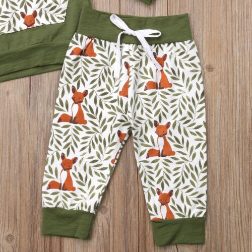 Newborn Kids Baby Girl Boy Floral Fox Hooded