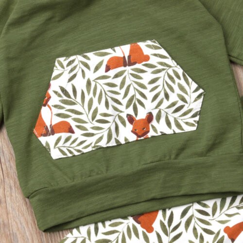 Newborn Kids Baby Girl Boy Floral Fox Hooded