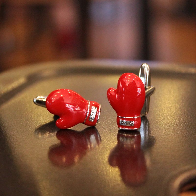 Santa Claus & Red Gloves Cufflinks