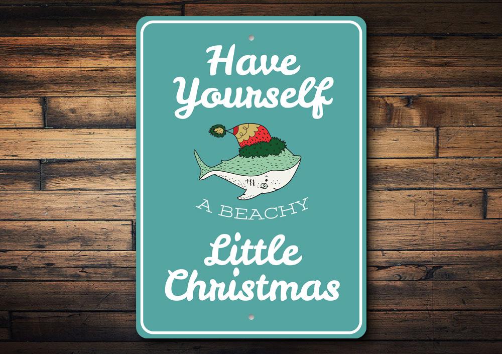 Beachy Little Christmas Sign