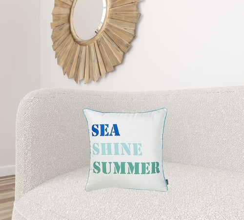 Sea Shine Summer Decorative Throw Pillow Cover