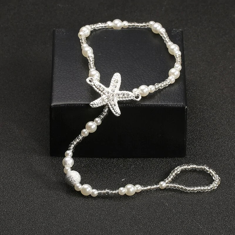 Chic Starfish Pearl Anklet