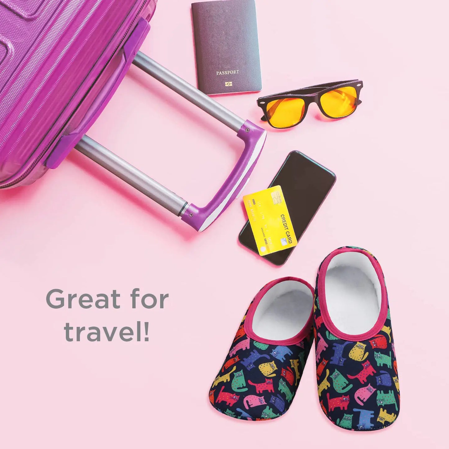 Cozy Traveler Slippers Socks - Bright Daisy Small