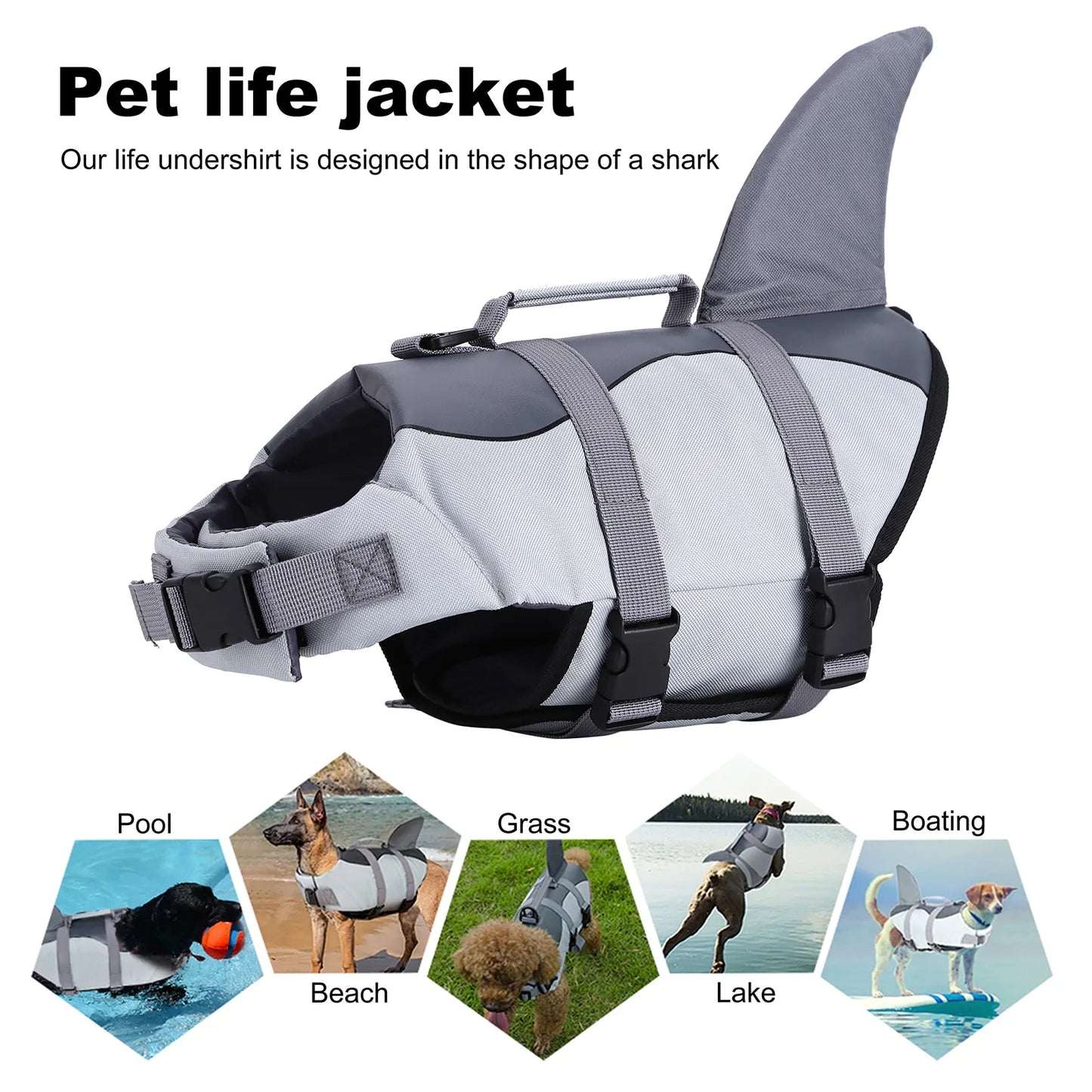 Shark Fin Dog Vests