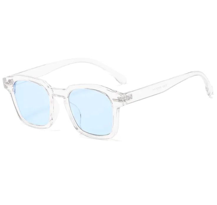 WaveRider Blue Lens Sunglasses – Metallic Hinge Detail