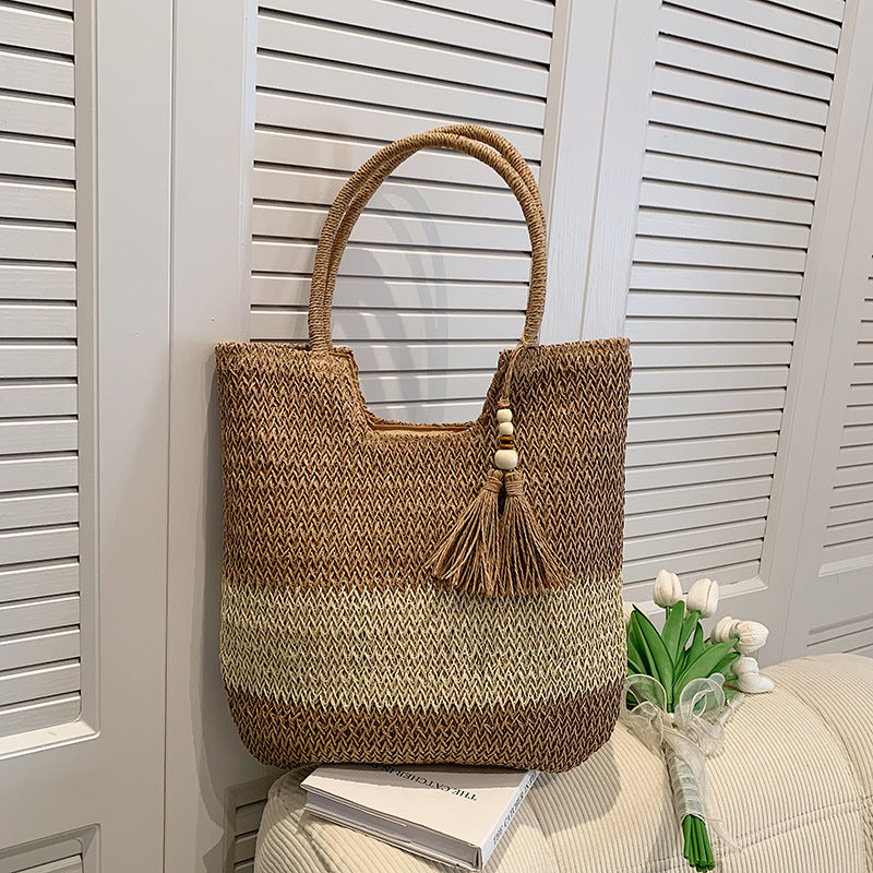 Tassel Shoulder Straw Beach Bags