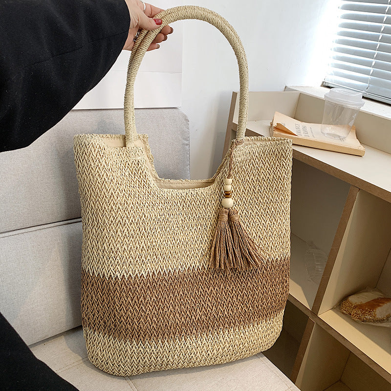 Tassel Shoulder Straw Beach Bags