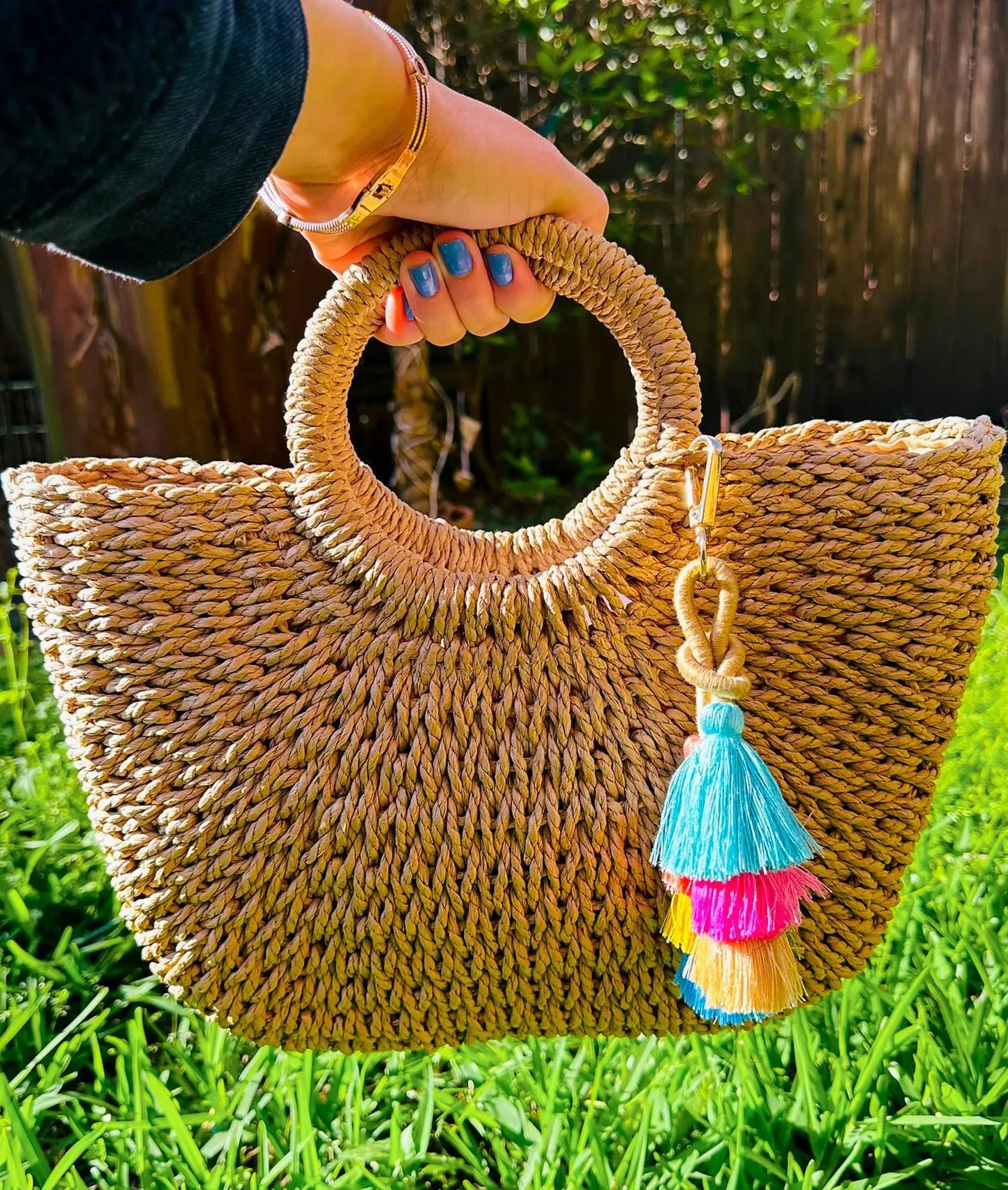 Cyrus Straw Vacation Tote