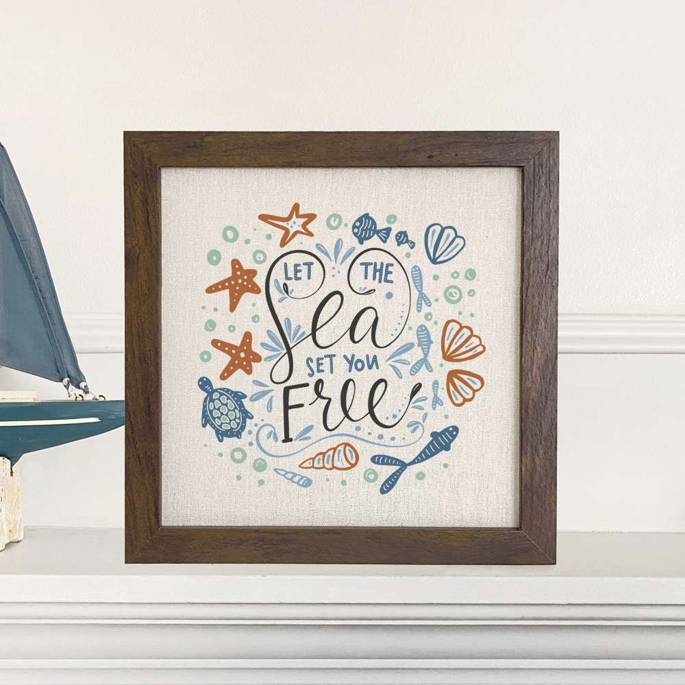Let the Sea Set You Free - Framed Sign