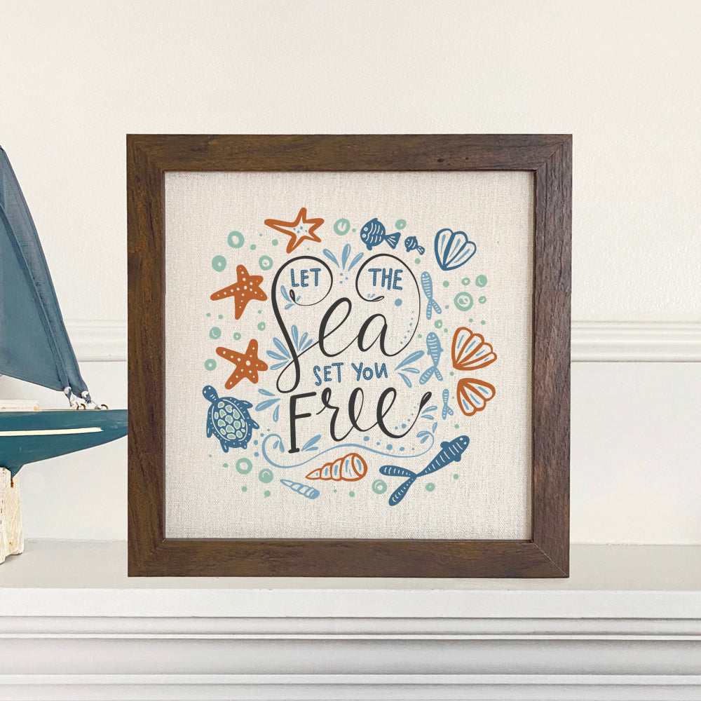 Let the Sea Set You Free - Framed Sign