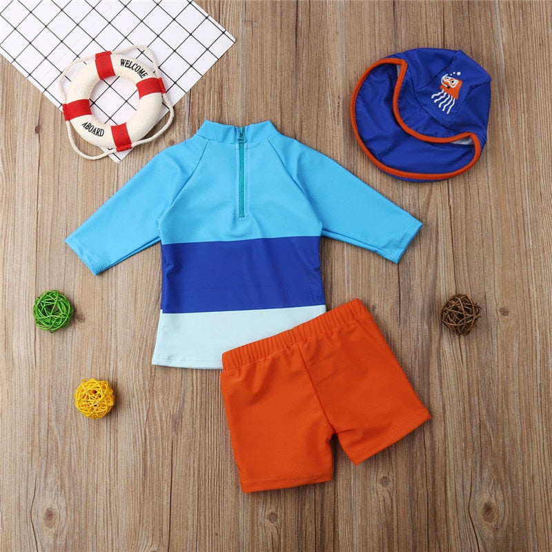 Cute Kids Baby Boys Swimwear Sets Octopus Printed