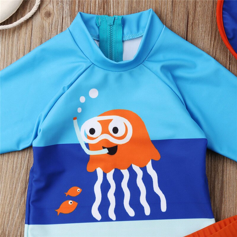 Cute Kids Baby Boys Swimwear Sets Octopus Printed