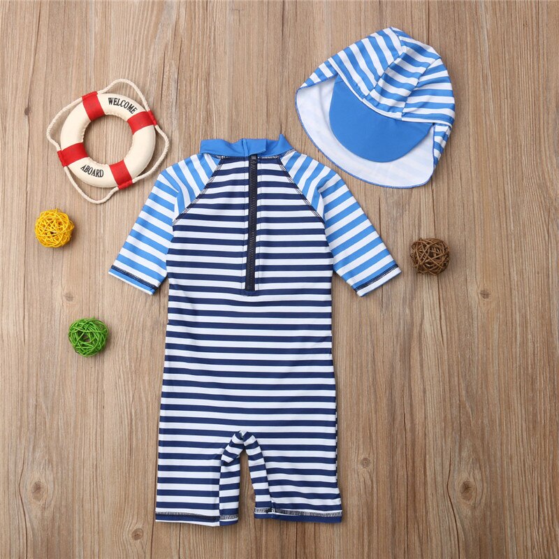 Fashion Kid Baby Girl Summer Sets Striped Crab