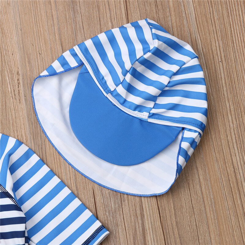 Fashion Kid Baby Girl Summer Sets Striped Crab