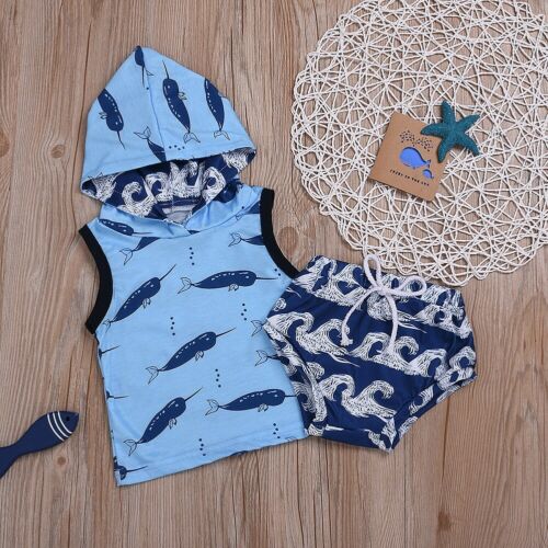 Fashion Newborn Infant Baby Boys Sleeveless Hood