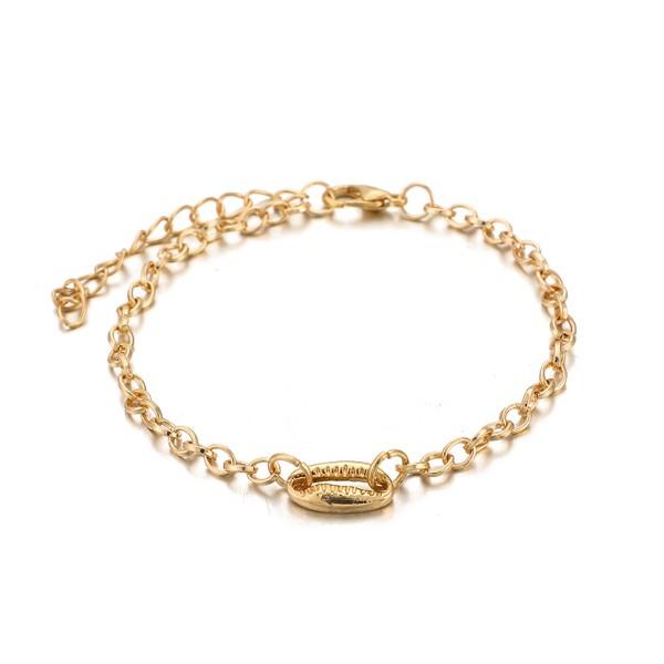 Turquoise Sea-Shell 3 Piece Bracelet Set in 14K Gold ITALY Design
