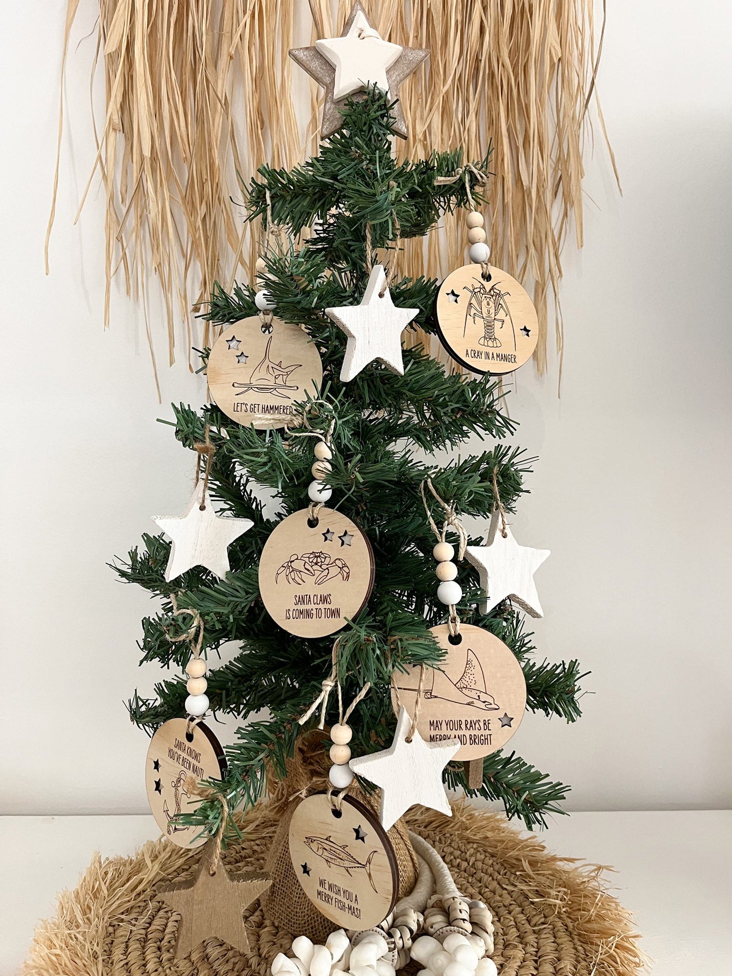 Wooden Christmas Decoration - Spotted Eagle Ray