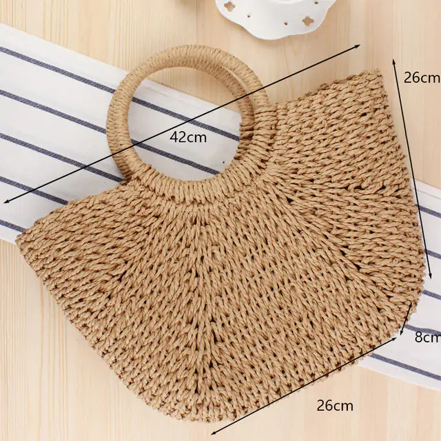 Artisan Woven Straw Bag