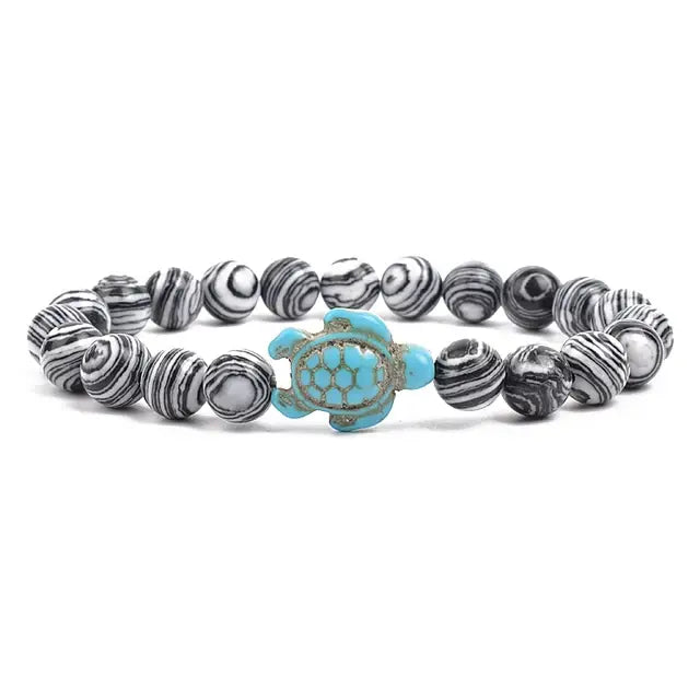 Ocean Turtles Stone Bracelet