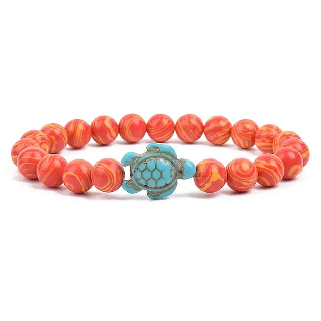 Ocean Turtles Stone Bracelet