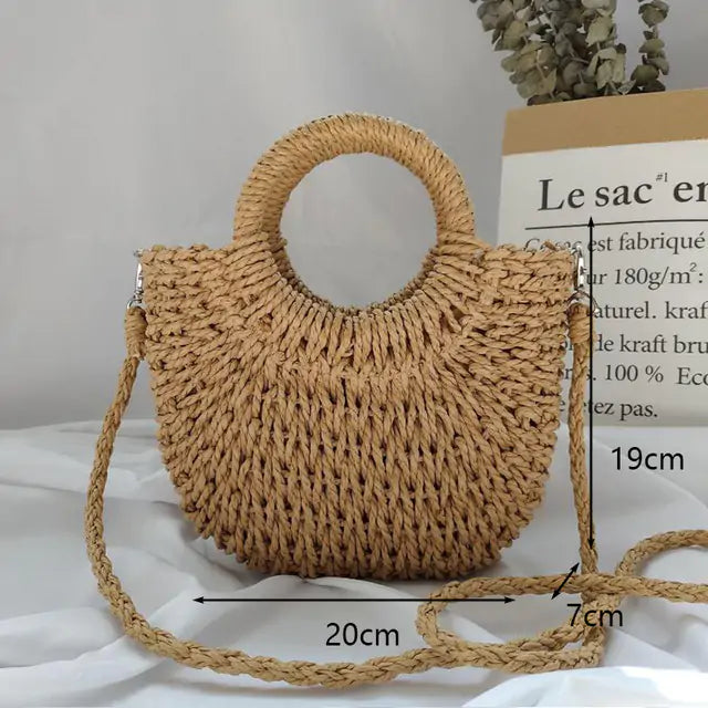 Artisan Woven Straw Bag