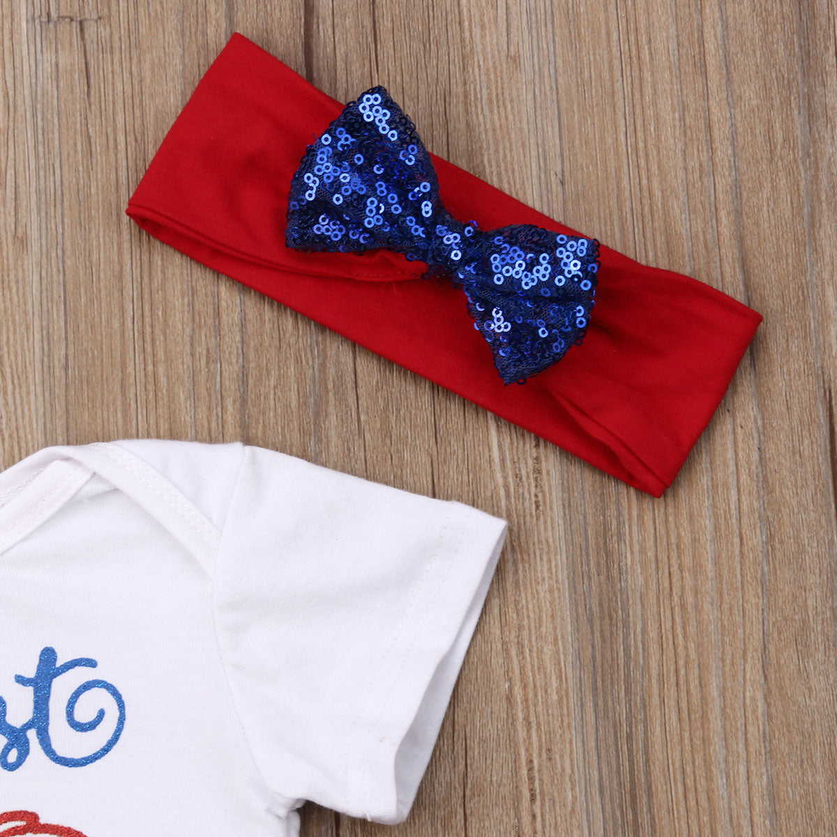 Newborn Baby Girl Boys 4th of July Top Romper