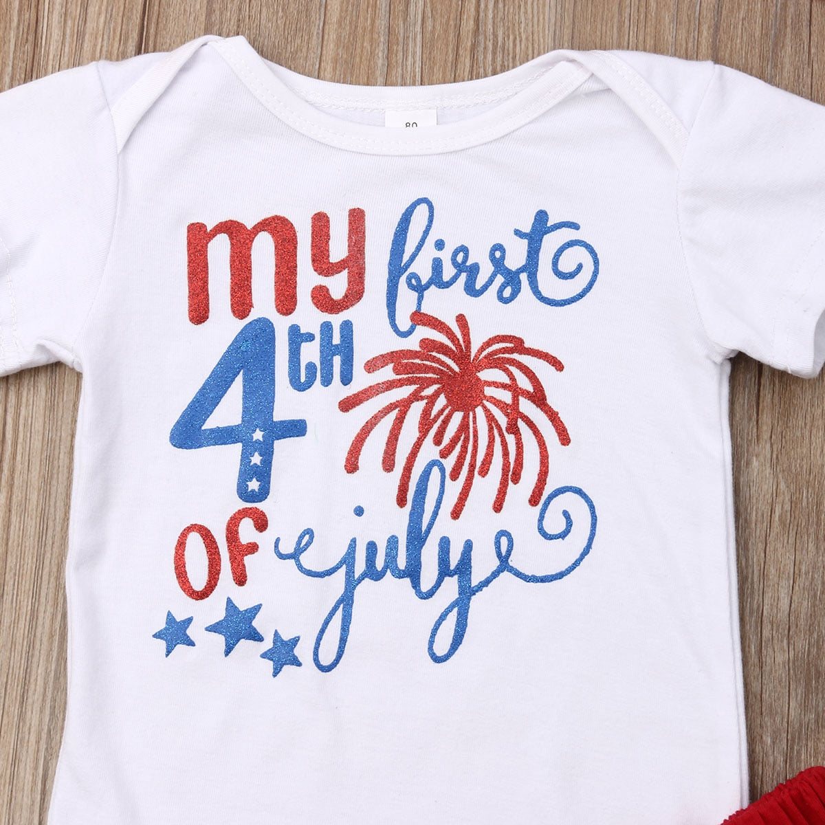 Newborn Baby Girl Boys 4th of July Top Romper