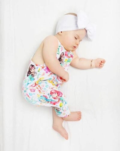 Newborn Infant Baby Girl Mermaid Cotton Sleeveless